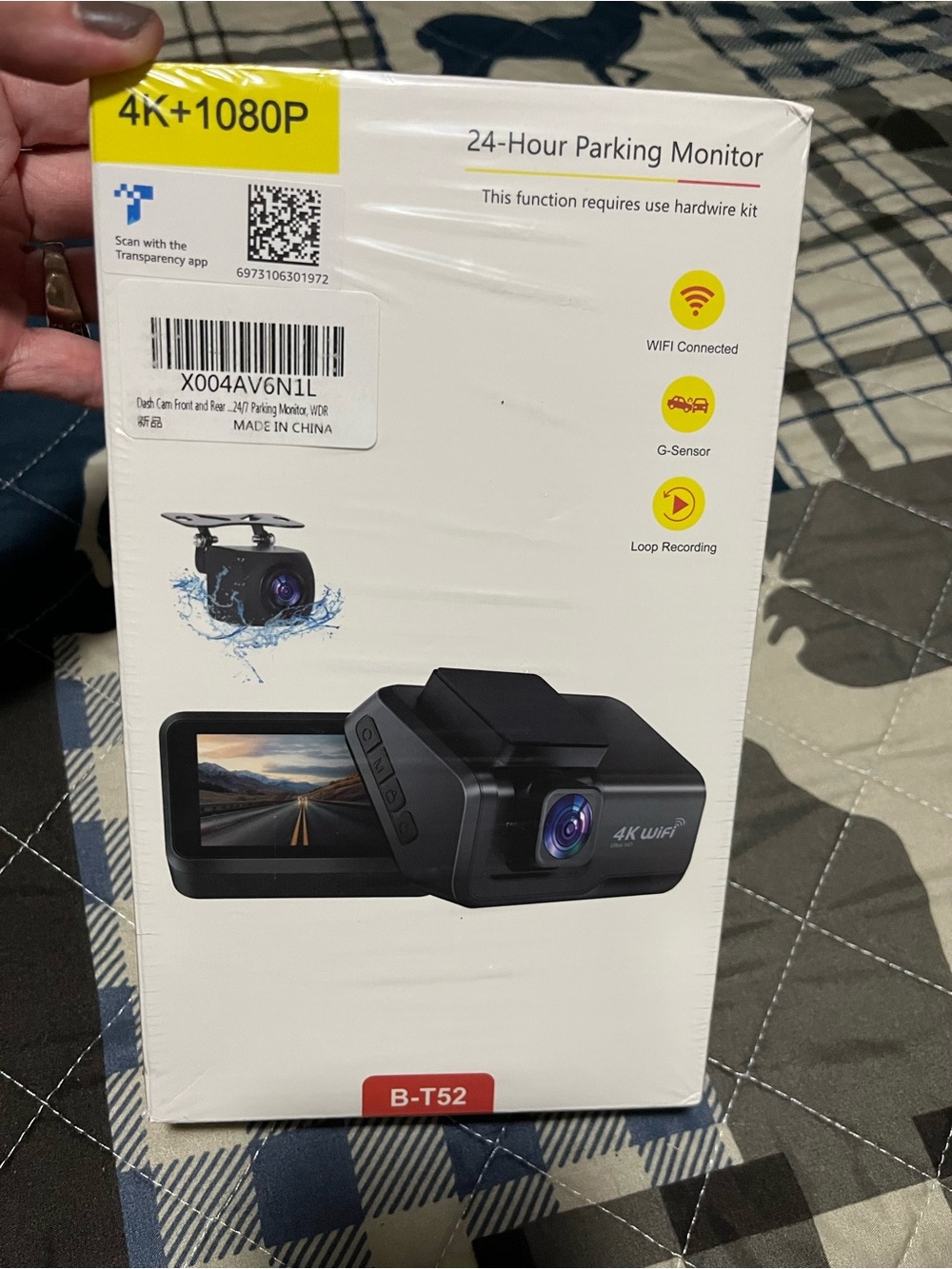 NIB 4K 1080 P 24 HOUR DASH CAM